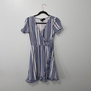 Blue striped dress